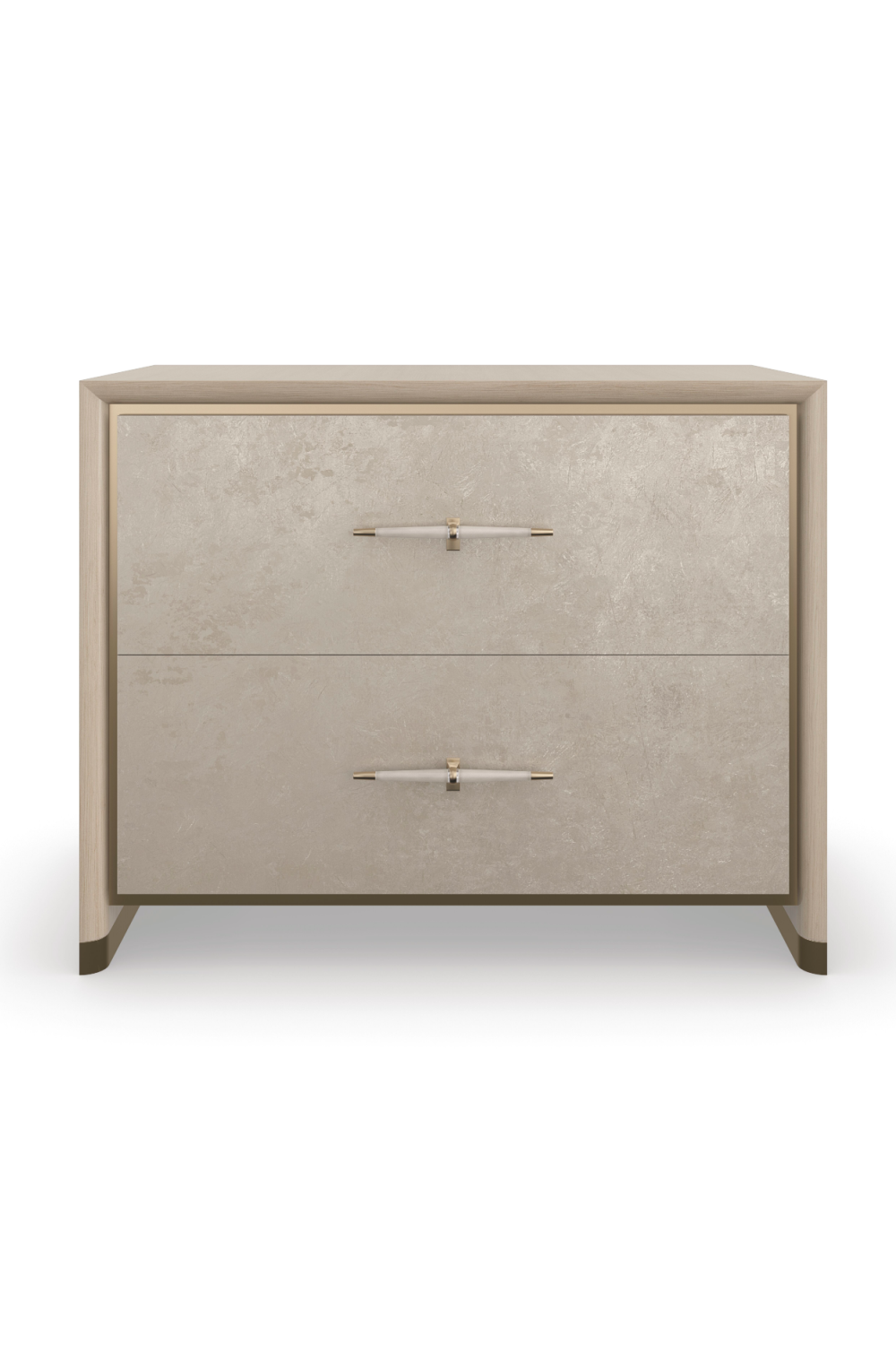   Beige 2-Drawer Nightstand | Oroa.com