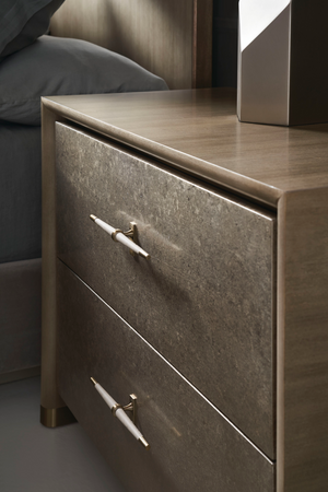   Beige 2-Drawer Nightstand | Oroa.com