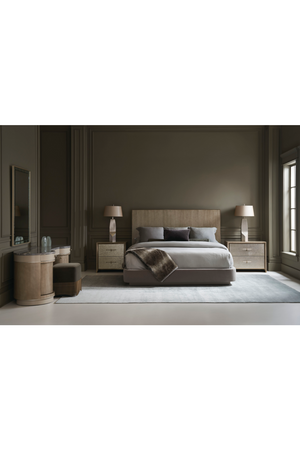   Beige 2-Drawer Nightstand | Oroa.com