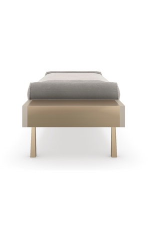   Gray Mohair Modern Bench | Oroa.com
