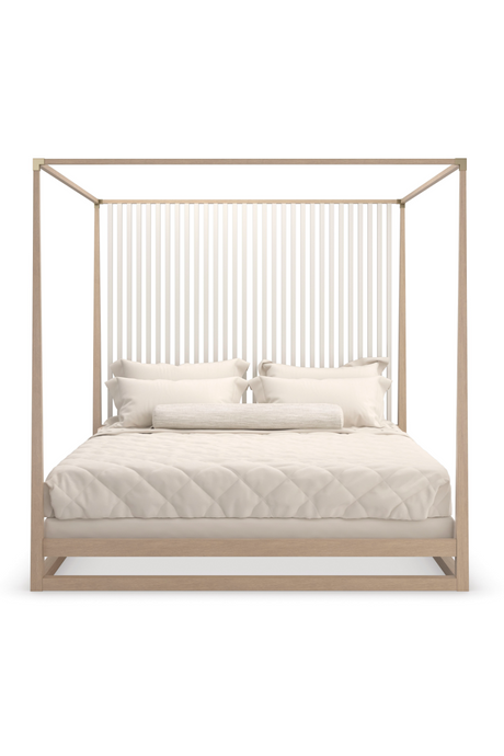   Light Oak Canopy Bed | Oroa.com