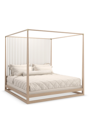   Light Oak Canopy Bed | Oroa.com