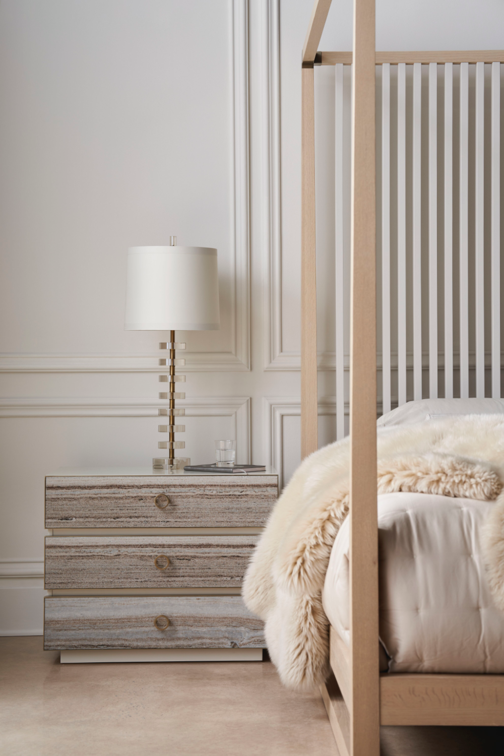   Light Oak Canopy Bed | Oroa.com