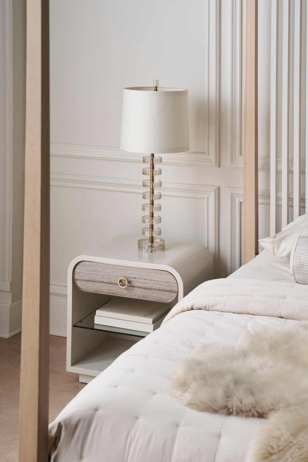   Light Oak Canopy Bed | Oroa.com