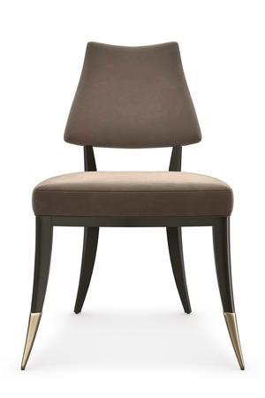   Taupe Velvet Dining Chair | Oroa.com