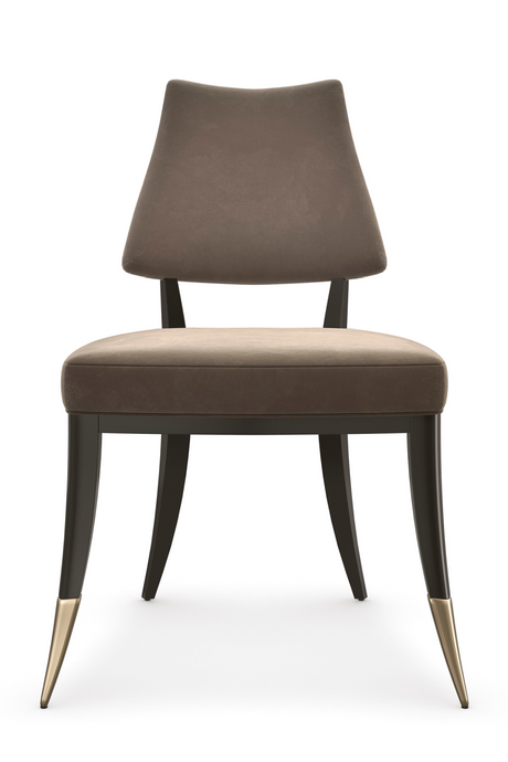   Taupe Velvet Dining Chair | Oroa.com