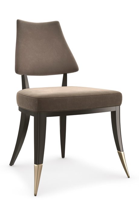   Taupe Velvet Dining Chair | Oroa.com