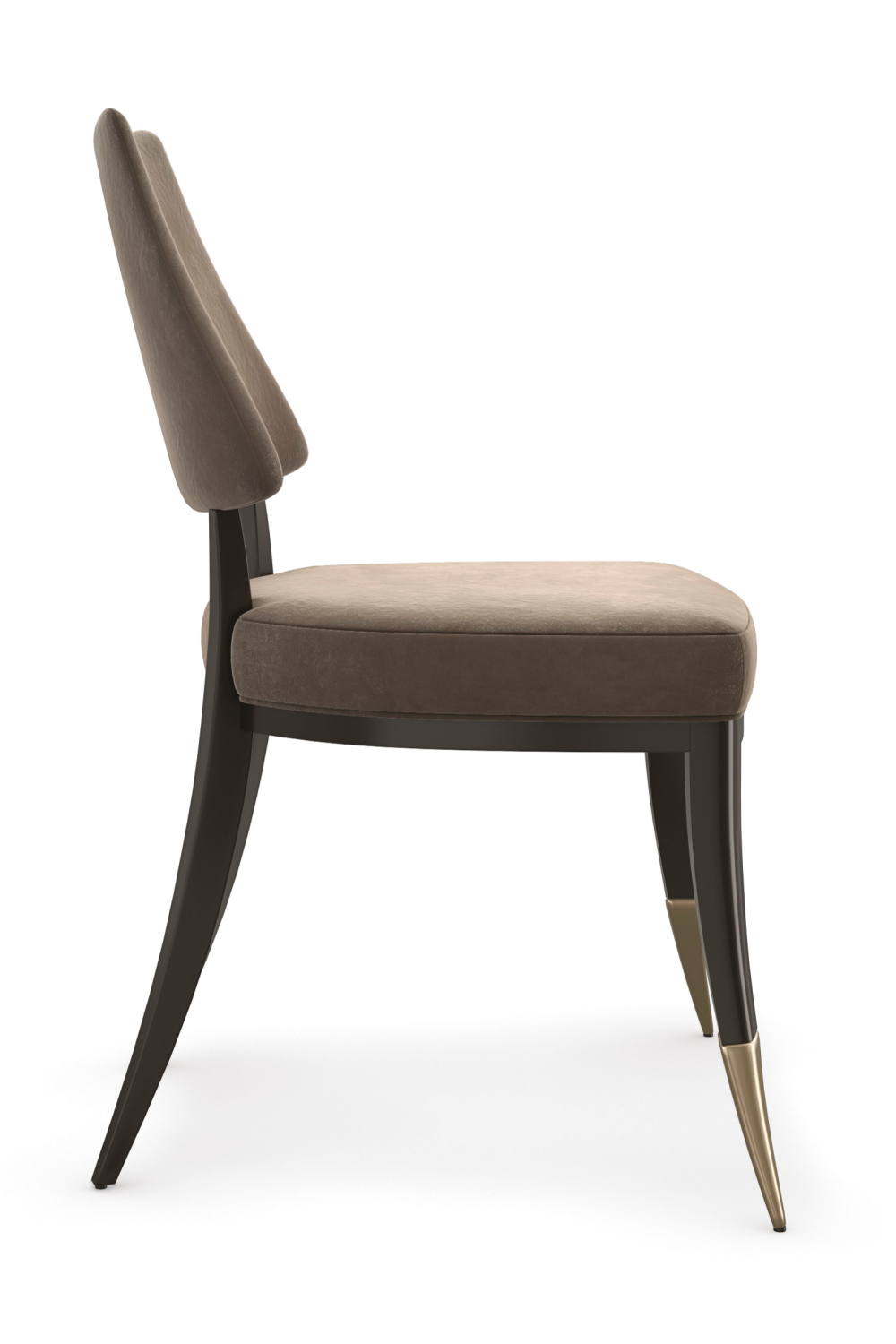   Taupe Velvet Dining Chair | Oroa.com