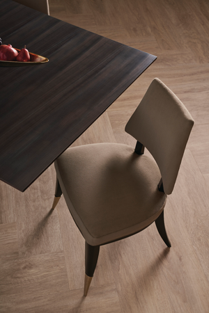   Taupe Velvet Dining Chair | Oroa.com