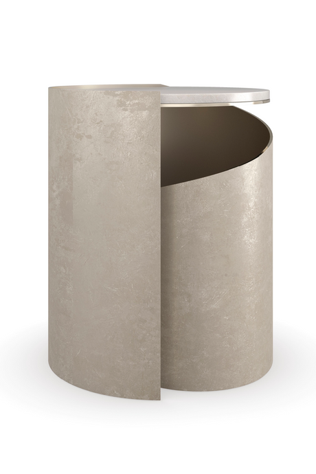   Spiral Silver Leaf Side Table | Oroa.com