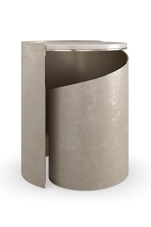   Spiral Silver Leaf Side Table | Oroa.com