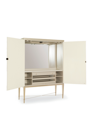   Carved White Modern Bar Cabinet | Oroa.com
