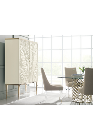   Carved White Modern Bar Cabinet | Oroa.com