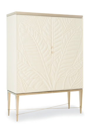   Carved White Modern Bar Cabinet | Oroa.com