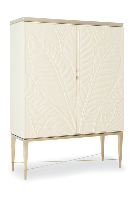  Carved White Modern Bar Cabinet | Oroa.com