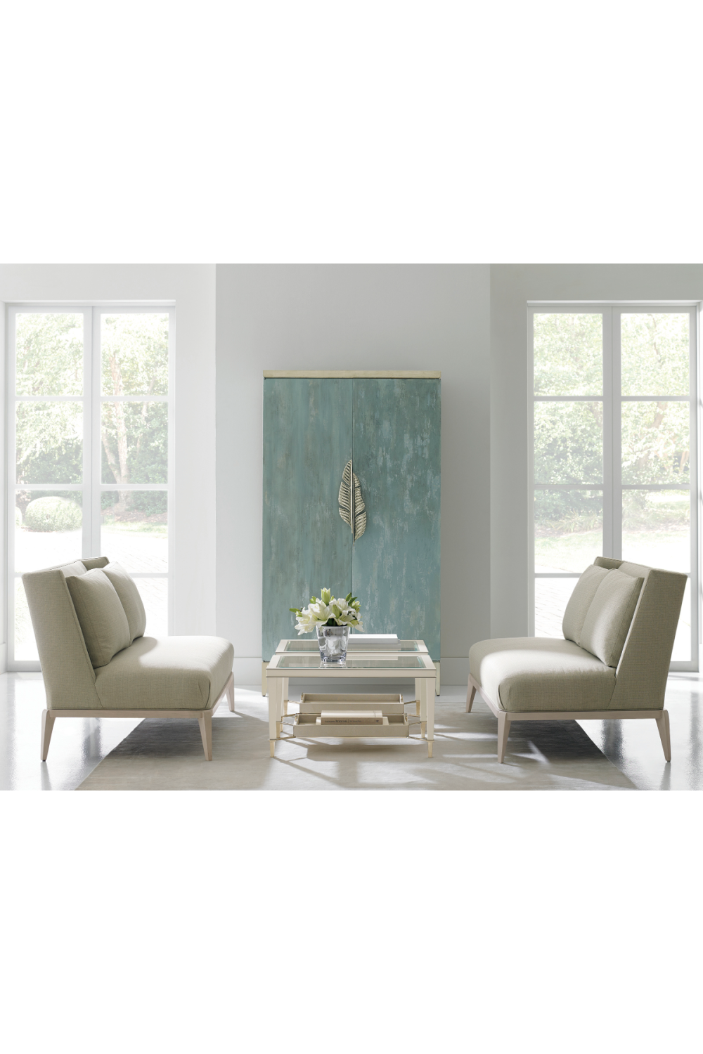   Rustic Turquoise Cabinet | Oroa.com