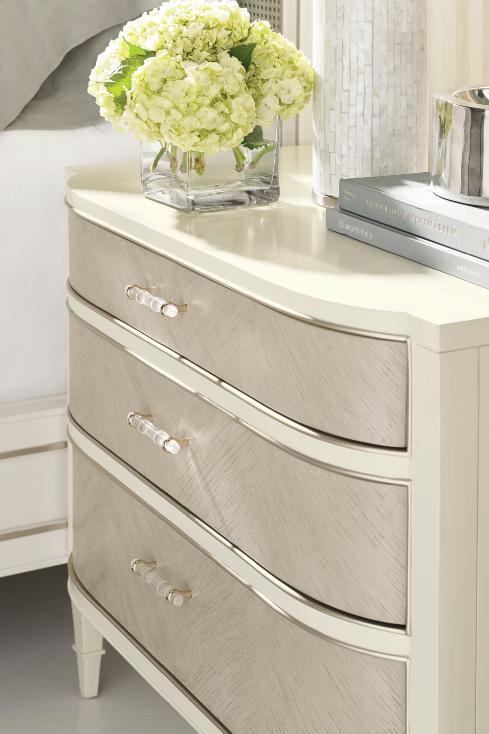   Taupe Modern Nightstand | Oroa.com