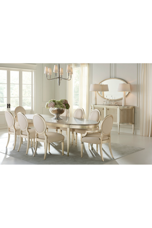   Silver Leaf Oval Dining Table | Oroa.com