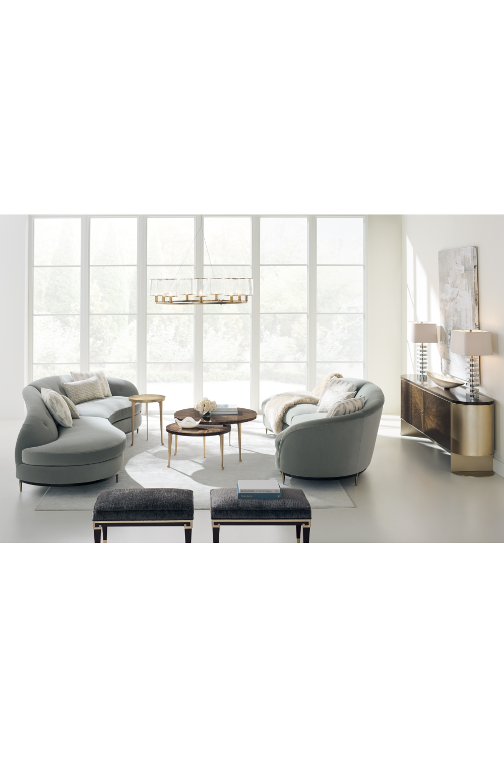   Gold Leaf Round Side Table | Oroa.com
