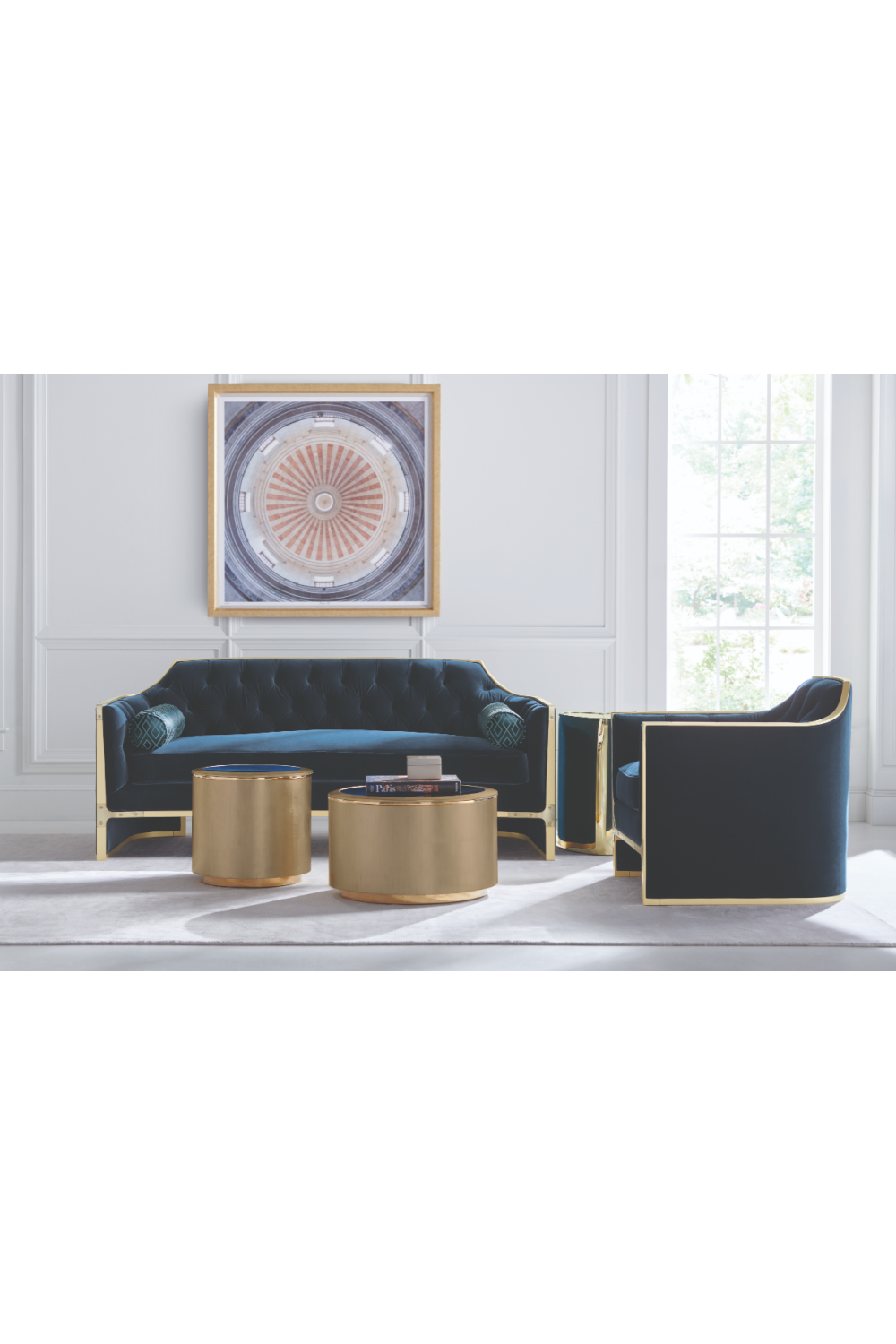   Gold Round Coffee Table | Oroa.com