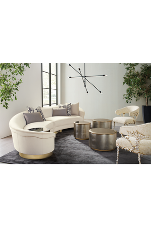   Gold Round Coffee Table | Oroa.com
