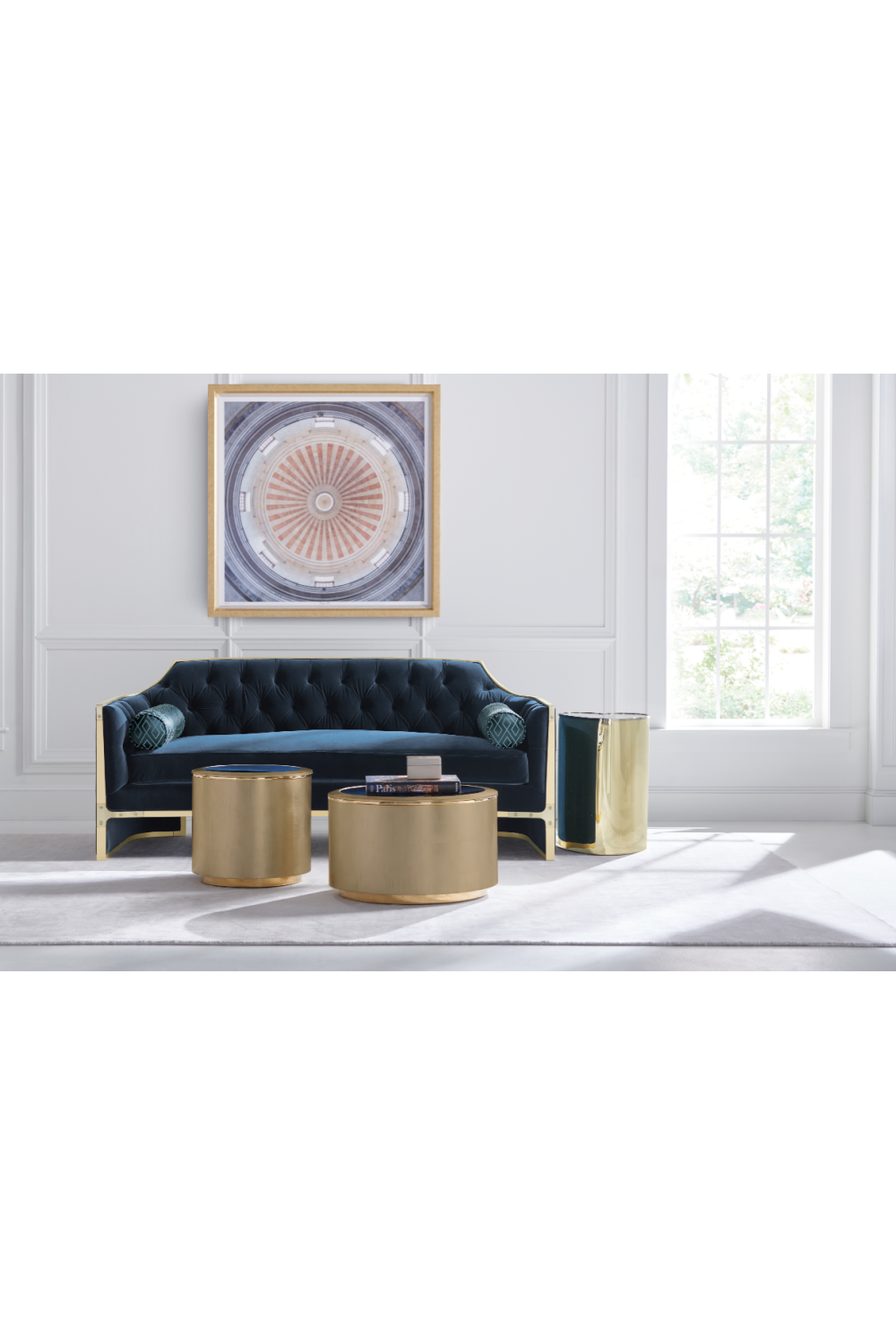   Gold Round Coffee Table | Oroa.com