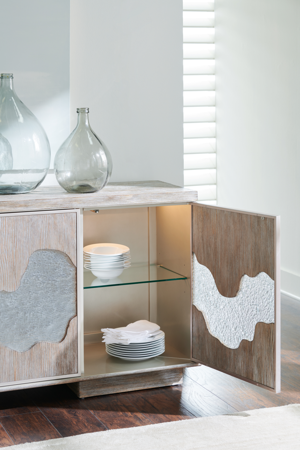   Cast Glass Accented Sideboard | Oroa.com