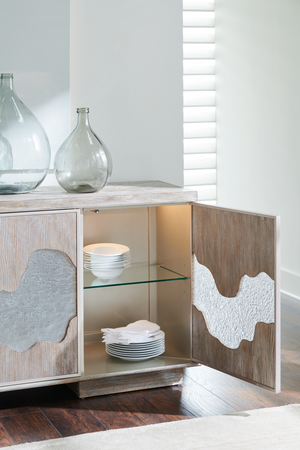   Cast Glass Accented Sideboard | Oroa.com