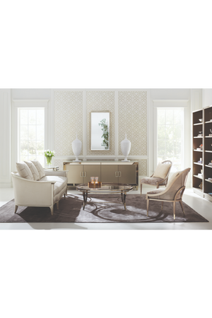   Taupe Metallic Modern Shelf | Oroa.com