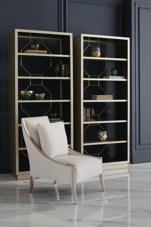   Taupe Metallic Modern Shelf | Oroa.com