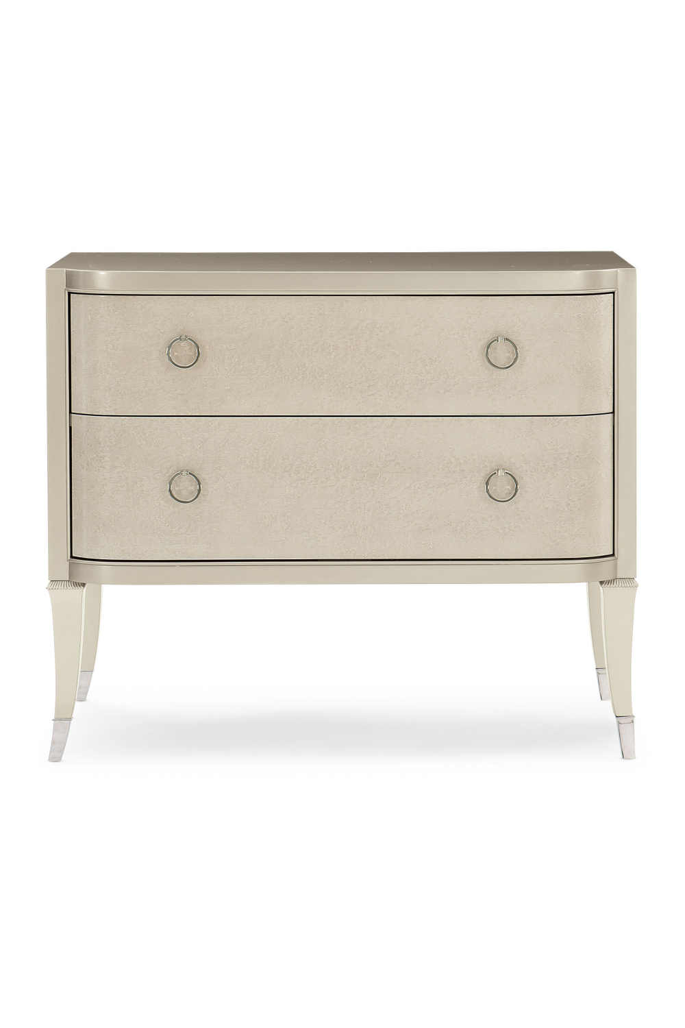   Soft Metallic 2-Drawer Nightstand | Oroa.com