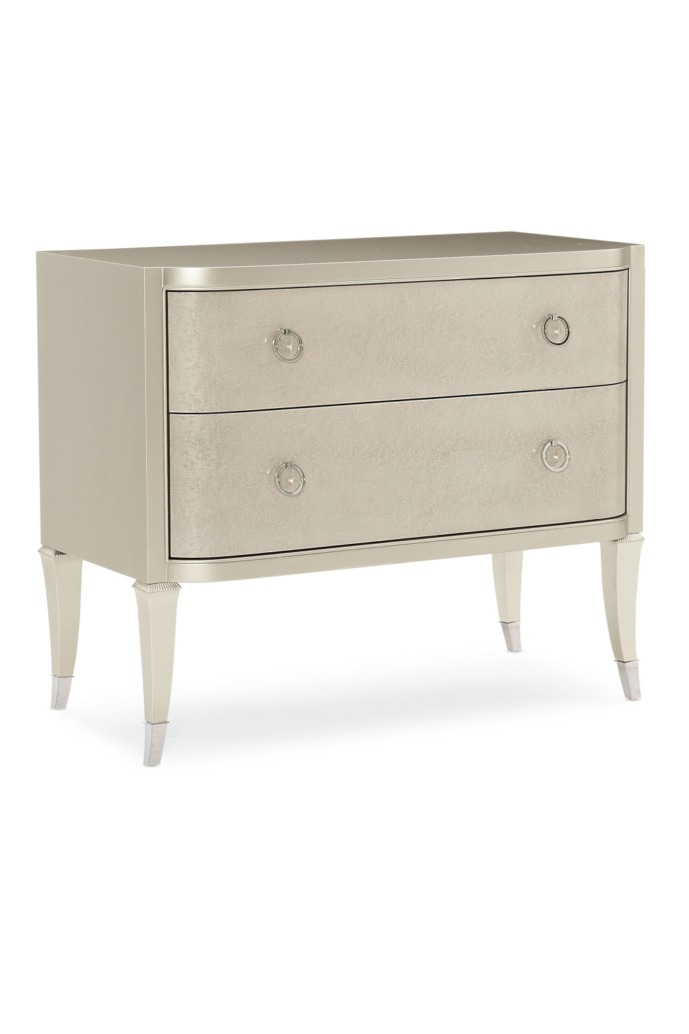   Soft Metallic 2-Drawer Nightstand | Oroa.com