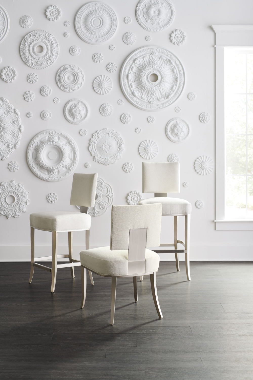   Neutral-Toned Bar Stool | Oroa.com
