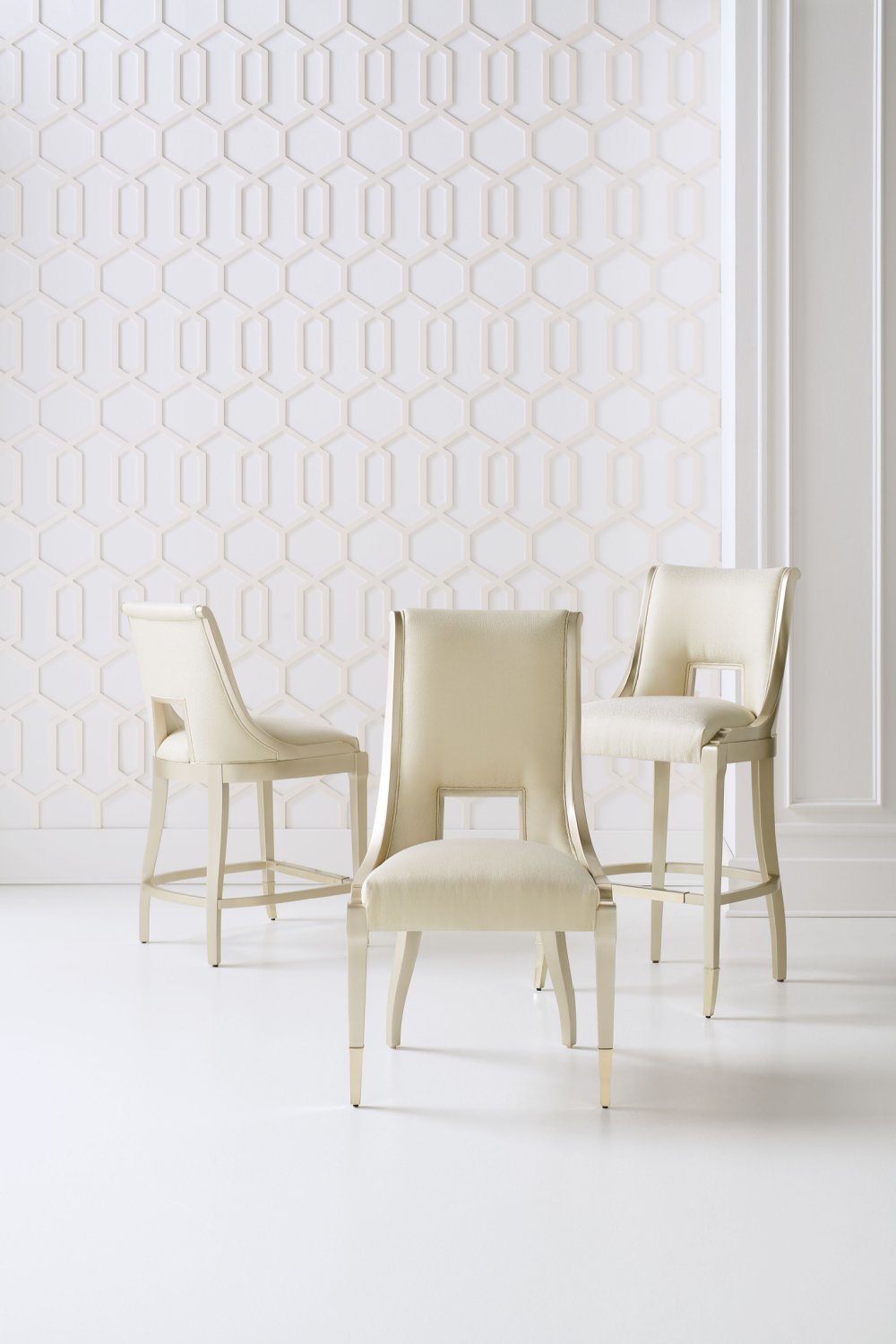   Cream Upholstered Bar Stool | Oroa.com