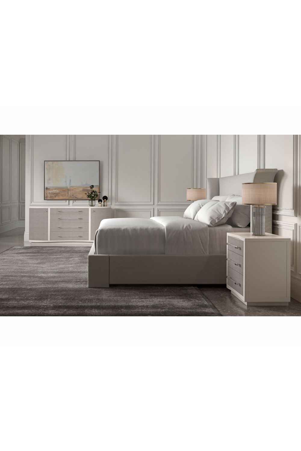   White Modern Nightstand | Oroa.com