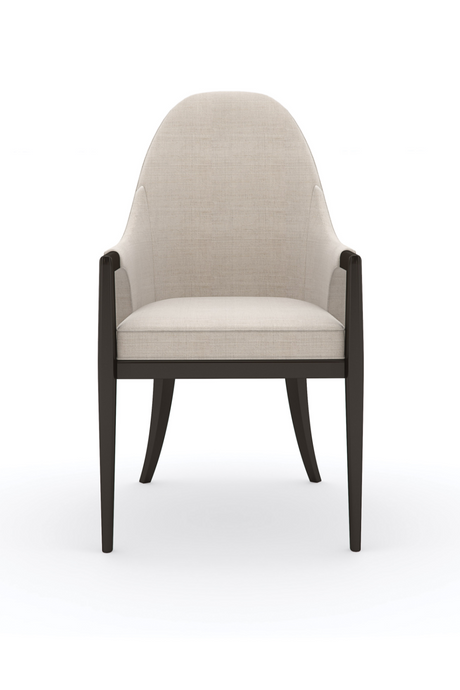   Beige Curved Armchair | Oroa.com