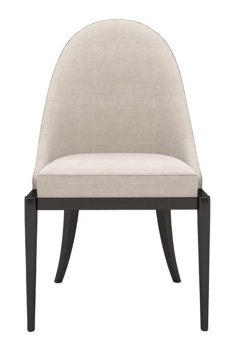   Beige Curved Side Chair | Oroa.com