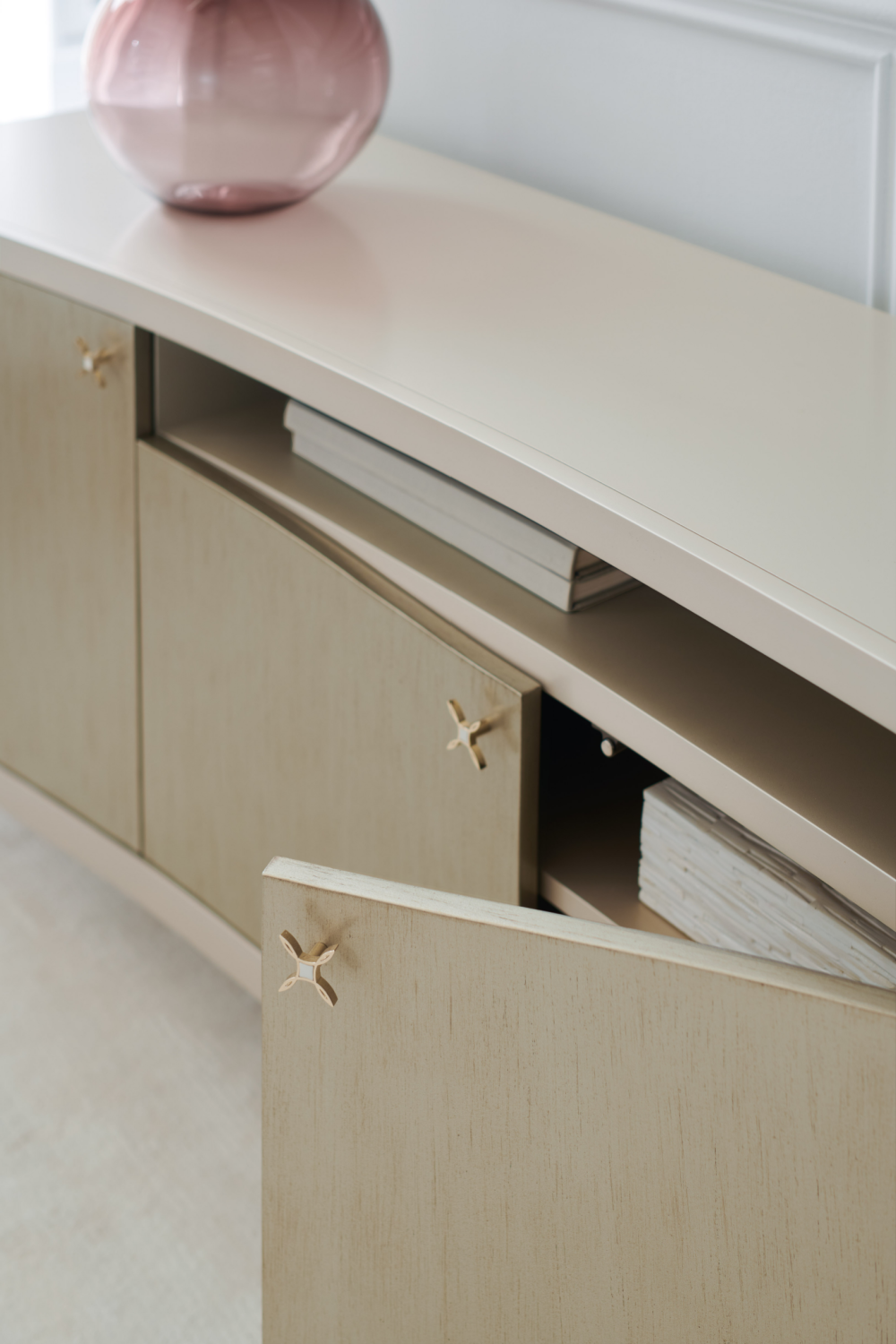   Silver Modern Media Cabinet | Oroa.com