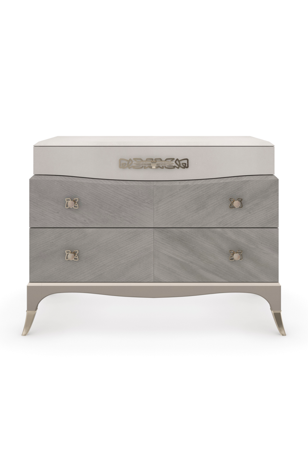  Gray Shagreen Nightstand | Oroa.com