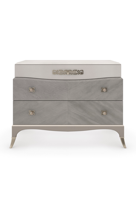   Gray Shagreen Nightstand | Oroa.com