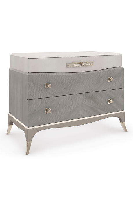   Gray Shagreen Nightstand | Oroa.com