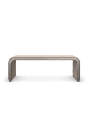   Taupe Velvet Bench | Oroa.com