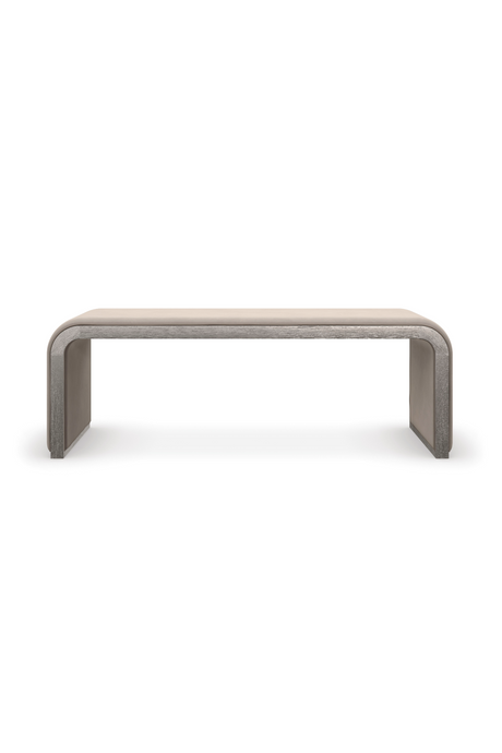   Taupe Velvet Bench | Oroa.com