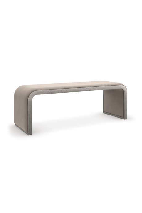   Taupe Velvet Bench | Oroa.com