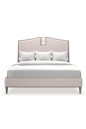   Cream Chenille Modern Bed | Oroa.com