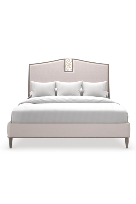   Cream Chenille Modern Bed | Oroa.com