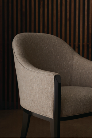   Gray Barrel-Back Dining Chair | Oroa.com