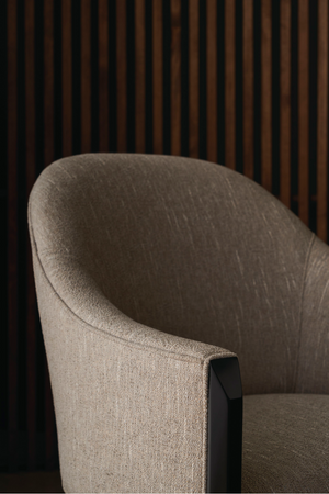   Gray Barrel-Back Dining Chair | Oroa.com