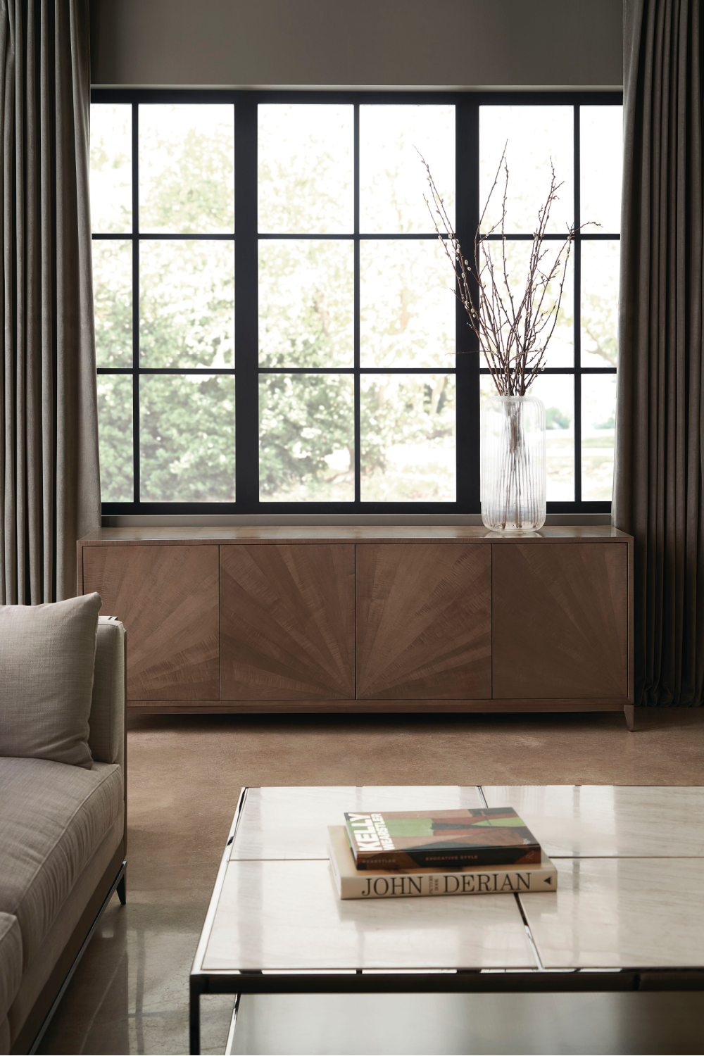   Cream Travertine Cocktail Table | Oroa.com