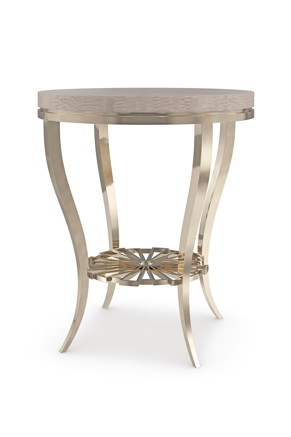   Art Deco Silver Accent Table | Oroa.com